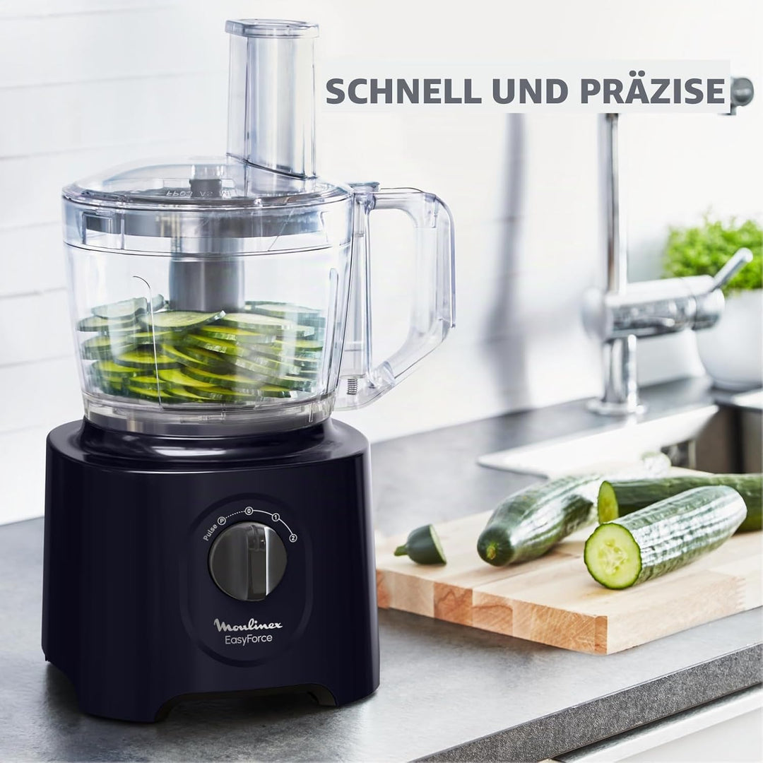 Moulinex Easy Force, Küchenmaschine und Mixer, 4 Zubehörteile, 15 Funktionen, 800 W Leistung, einfac