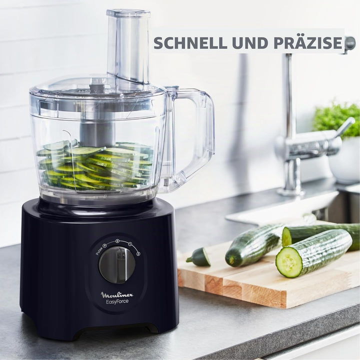 Moulinex Easy Force, Küchenmaschine und Mixer, 4 Zubehörteile, 15 Funktionen, 800 W Leistung, einfac