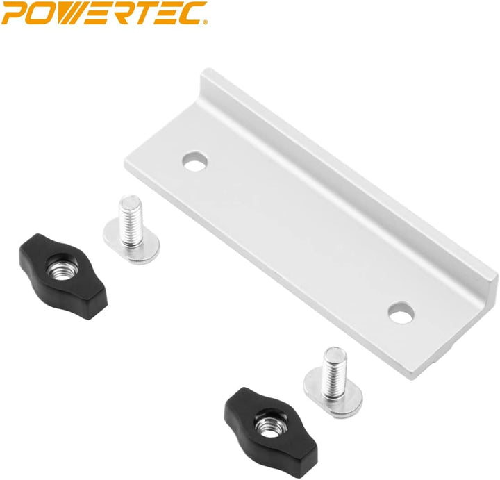 POWERTEC 71696 Universal-Langanschlag-Set, T-Schienen-Anschlagblock für T-Track-Holzbearbeitung, Sch