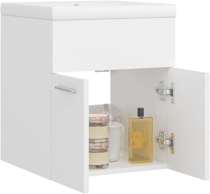 puraday Waschbeckenunterschrank mit Einbaubecken Holzwerkstoff Waschbecken Mit Unterschrank BadmöBel