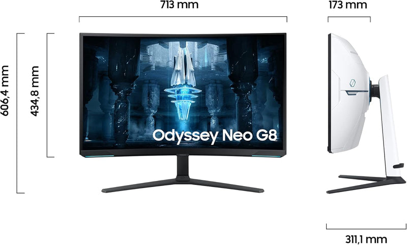 Samsung Odyssey Neo G8 Gaming Monitor S32BG850NP, 32 Zoll, VA-Panel, 4K UHD-Auflösung, AMD FreeSync