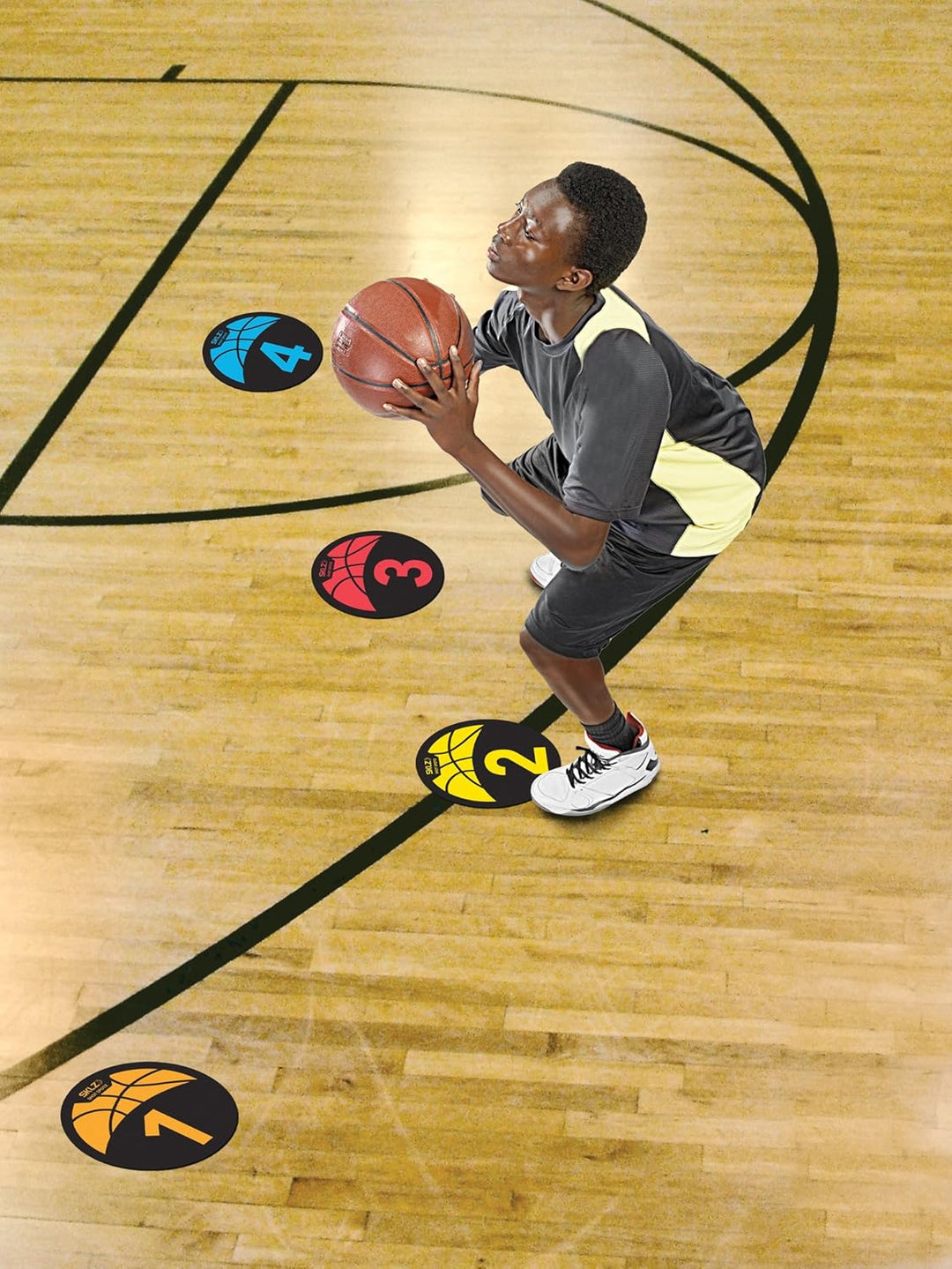 SKLZ Trainingsmarkierungen Shot Spotz Basketball Bodenmarkierungen, bunt, One Size