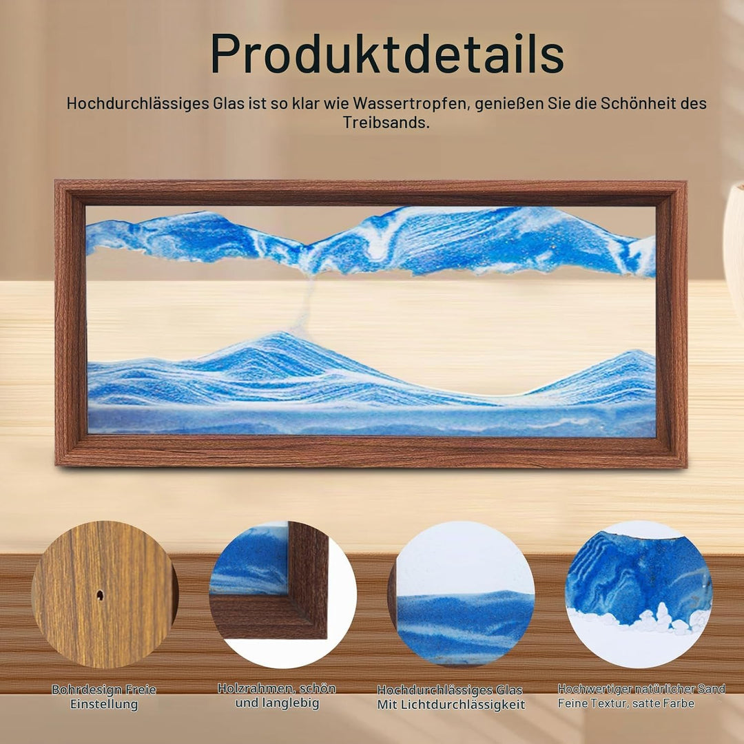AzureLeap Sandbilder zum Drehen 3D Sandscape die Sandkunst in Tiefsee Fliessende Sandmalerei Sandbil