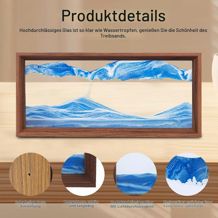 AzureLeap Sandbilder zum Drehen 3D Sandscape die Sandkunst in Tiefsee Fliessende Sandmalerei Sandbil