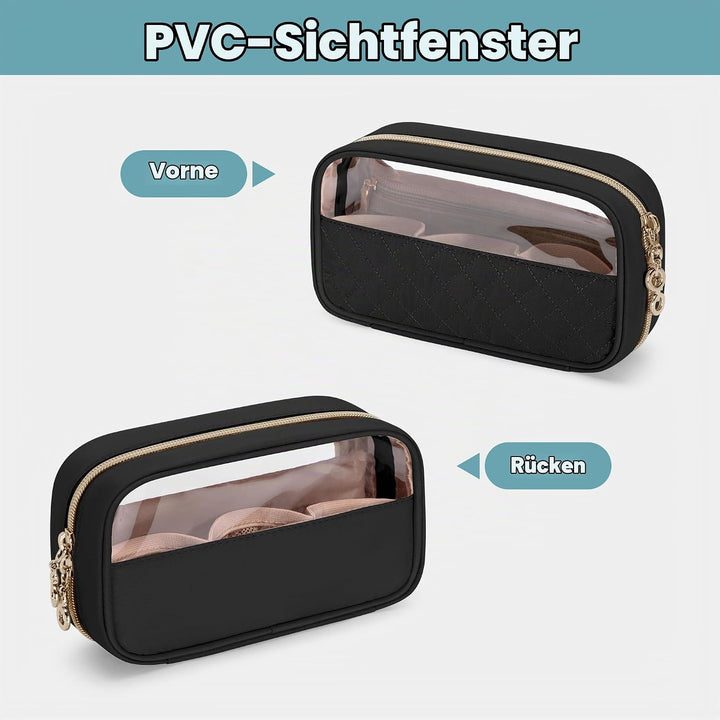 Yarwo Nagellack Organizer Tasche für 12 Flaschen, Kleine Nagellack Aufbewahrung mit Sichtfenster, Tr