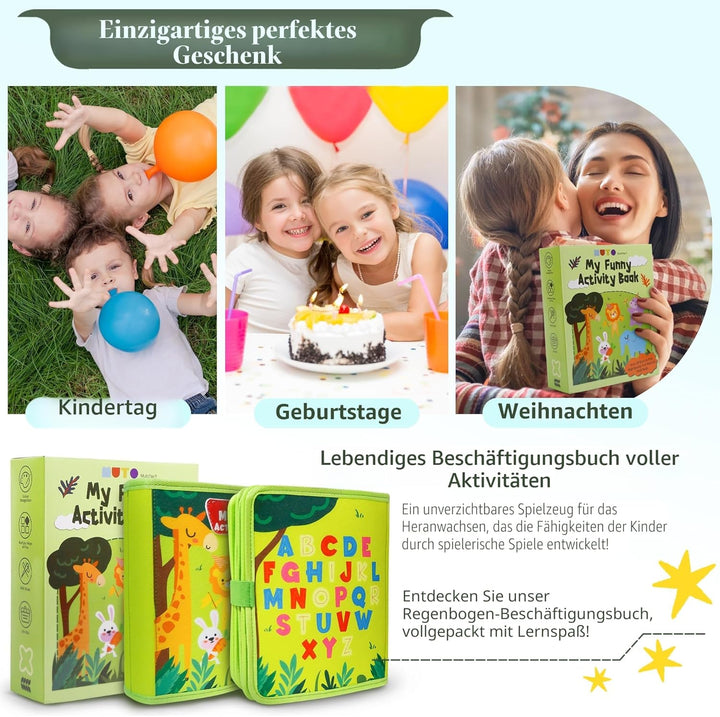 Busy Board Montessori Spielzeug ab 1 Jahr, 22-in-1 Interaktives Activity Board für Kleinkinder, Früh