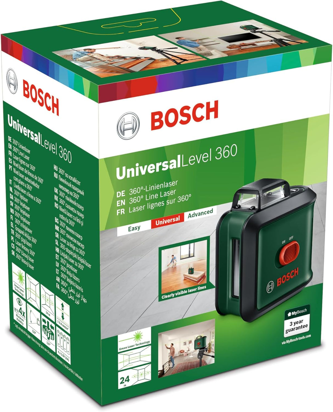 Bosch Home and Garden Bosch Kreuzlinienlaser UniversalLevel 360 (vertikale + horizintale Laserlinien