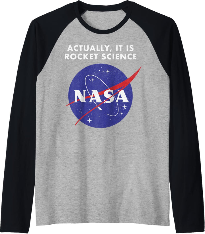 NASA Logo Actually It Is Rocket Science Raglan