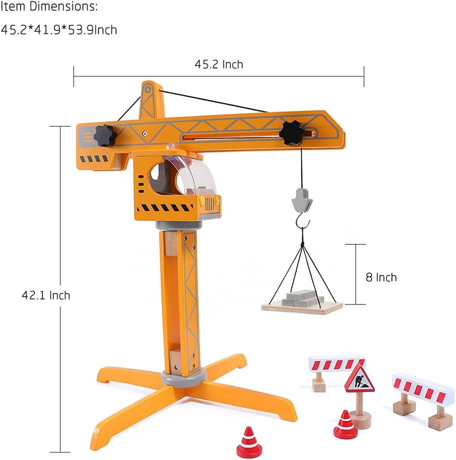 Hape E3011 - Grosser Baukran, Holzspielzeug