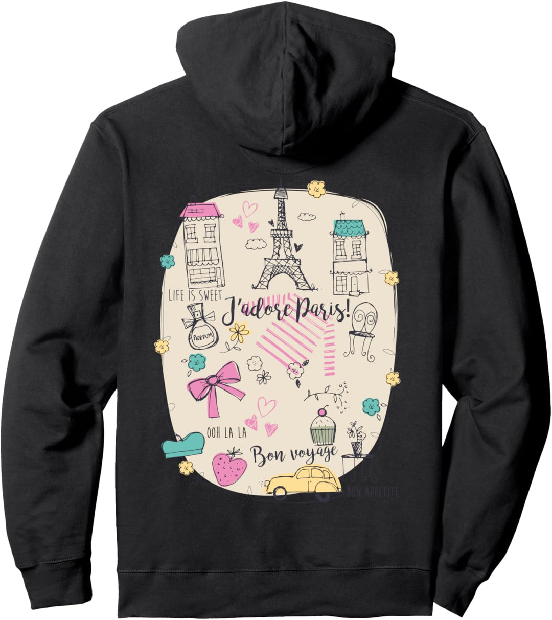 Paris Frankreich Eiffelturm Retro Souvenir Geschenk Männer Mädchen Frauen Pullover Hoodie