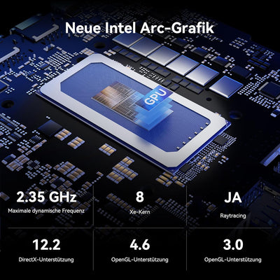 GEEKOM AI Mini PC GT1 Mega - Intel Core U7 155H,16 Kerne 22 Threads, Bis zu 4.8GHz, 2.5Gbps Dualer L