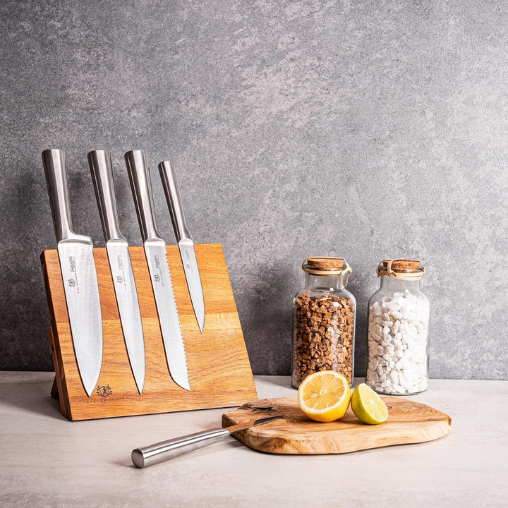 KARL HAUSMANN Messer Set ohne Block - 5 Teilig - Küchenmesser Set aus Edelstahl X30Cr13 - Kochmesser