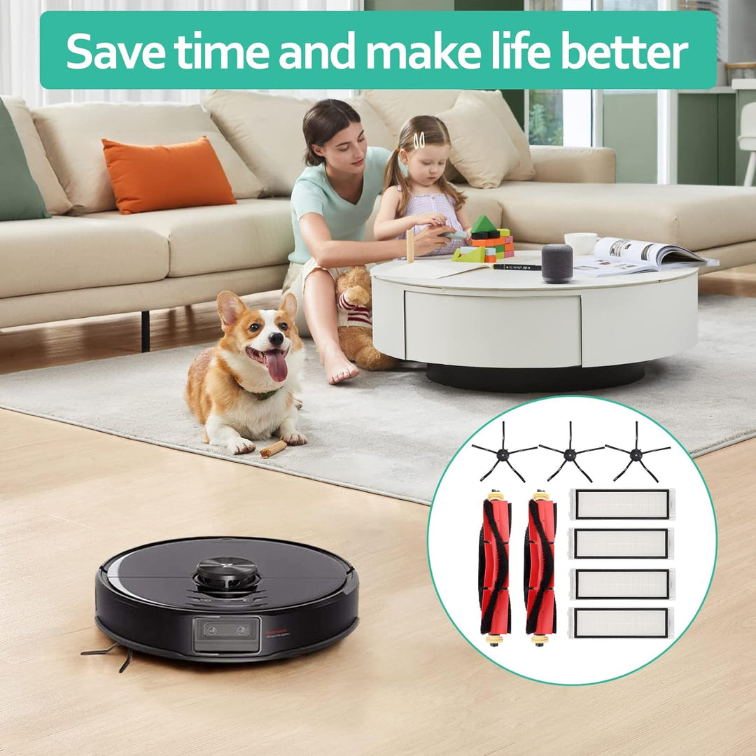 Hauptbürste Filter Zubehör für Xiaomi Roborock S6 Maxv S5 Max S6 S5 S6 Pure S60 S65 Staubsauger, Ers