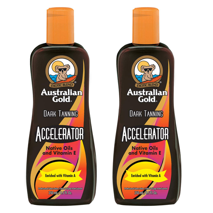 Australian Gold Dark Tanning Accelerator Lotion, 250 ml, 2 Flaschen