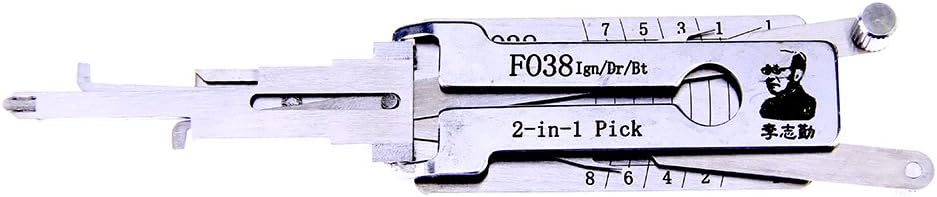 TPM Go FO38 2-in-1-Plektrum, Autoschlüsselleser, Lock-Pick-Decoder für Auto