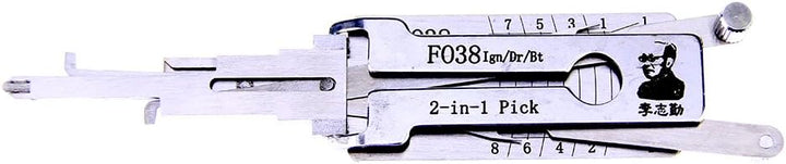 TPM Go FO38 2-in-1-Plektrum, Autoschlüsselleser, Lock-Pick-Decoder für Auto