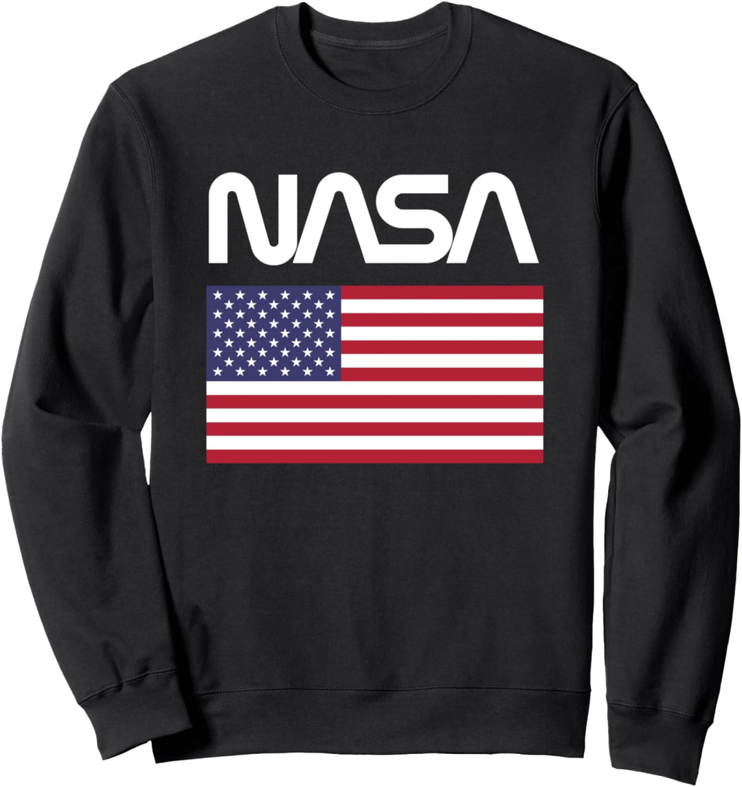 NASA Worm mit USA Flagge Sweatshirt