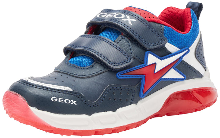 Geox Jungen J Spaziale Boy Sneaker 26 EU Navy Red, 26 EU Navy Red