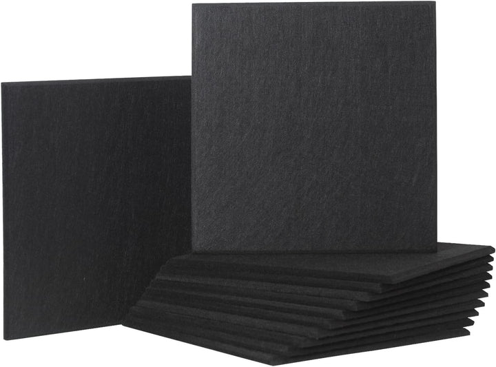 12 Stücke Akustikplatten,30 x 30 x 1 cm Hochdichte Akustik Panel Schallschutzpaneele für Tonstudio,