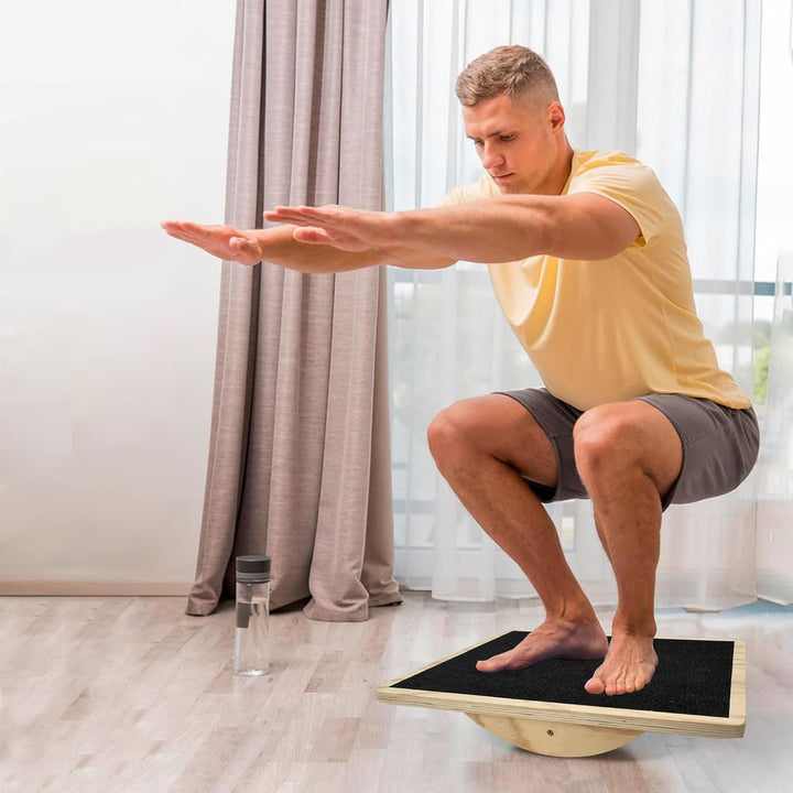 Balance Board Holz – Rutschfestes Balance Board für Erwachsene, Gleichgewichtstrainer Professionelle