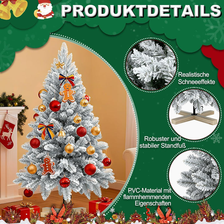 VA-Cerulean Weihnachtsbaum Künstlicher,schwer entflammbar,Schnellaufbau,Weihnachtsdeko,Unechter Tann