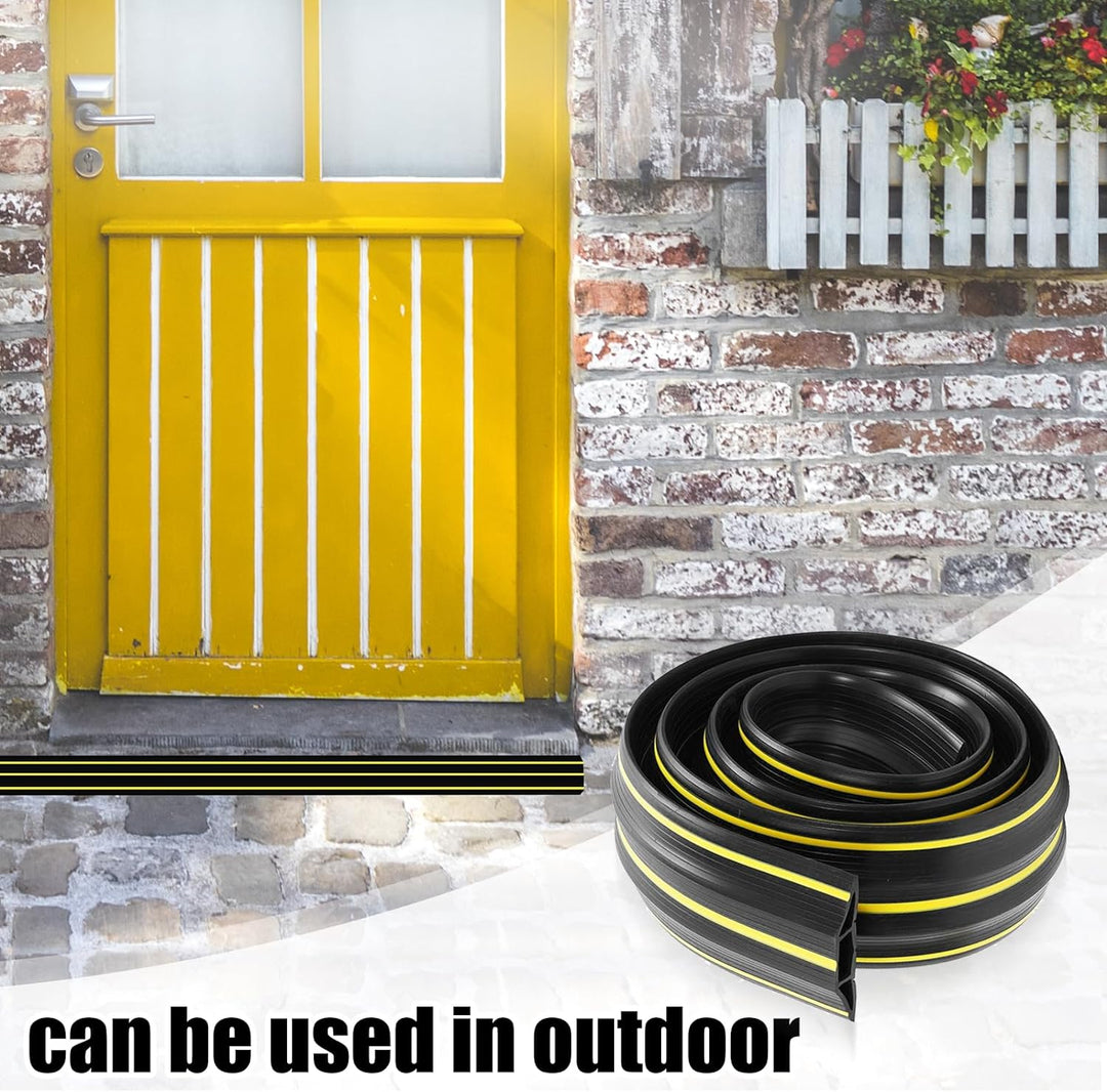 Boden-Kabelschutz, 2 m Bodenschnurabdeckungen, Gummidrahtabdeckung, Outdoor-Bodenkabelabdeckung, 3 K