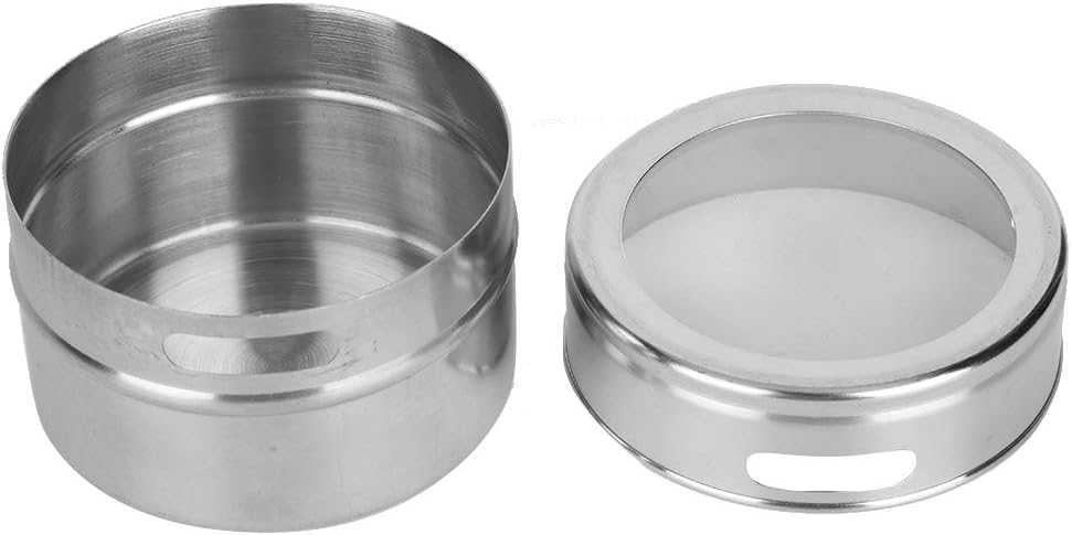 Tissting 3 Stück Gewürzdosen aus Edelstahl, Magnetische Gewürzdosen, Gewürz Topf Edelstahl Gewürzdos