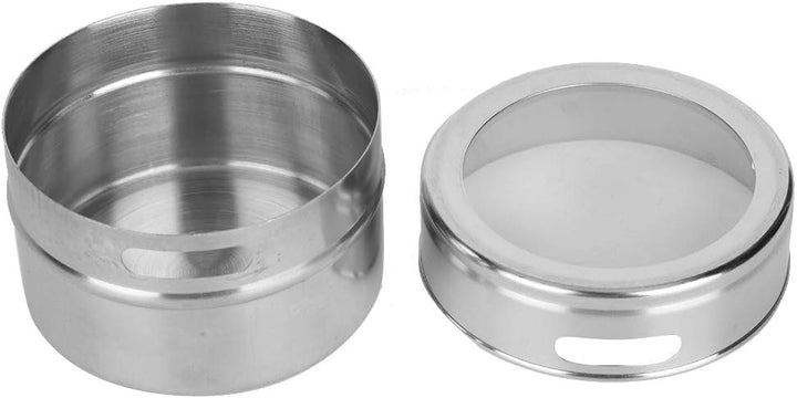 Tissting 3 Stück Gewürzdosen aus Edelstahl, Magnetische Gewürzdosen, Gewürz Topf Edelstahl Gewürzdos
