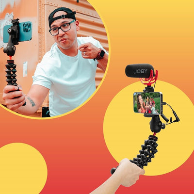 JOBY GripTight PRO 3 GorillaPod, Handy-Klemme Kompatibel mit iPhone und Android, Inklusive GorillaPo