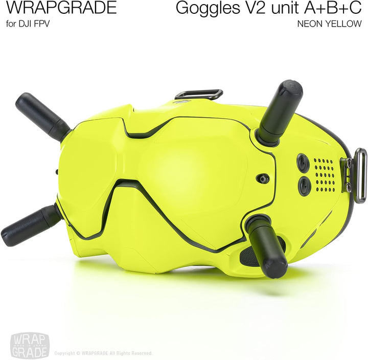 WRAPGRADE Skin Kompatibel mit DJI FPV | Goggles V2 (NEON Yellow)