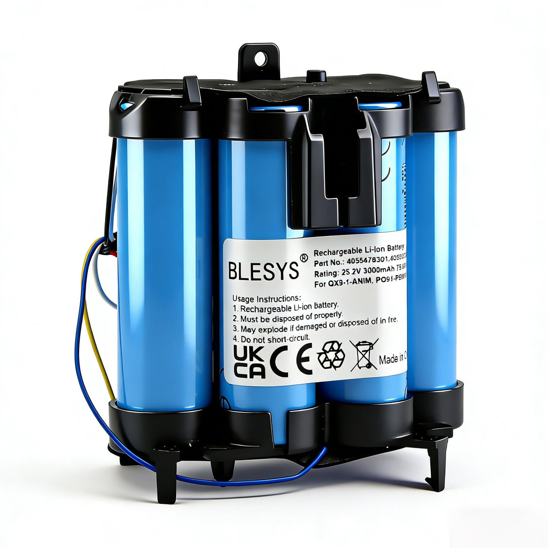 BLESYS Ersatzakku 3000 mAh für AEG QX9-1 Hand-Staubsauger, kompatibel mit QX9-1-ANIM, QX9-1-ULT, QX9