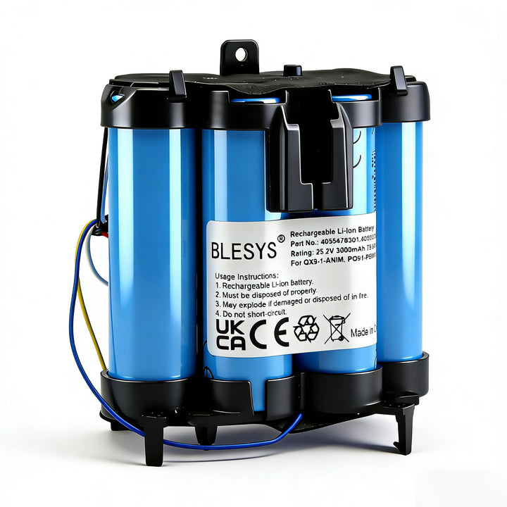 BLESYS Ersatzakku 3000 mAh für AEG QX9-1 Hand-Staubsauger, kompatibel mit QX9-1-ANIM, QX9-1-ULT, QX9
