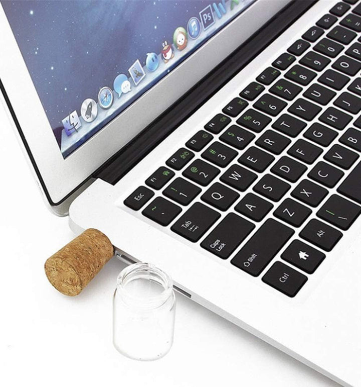 Anloter 32 GB USB-Stick in Form einer süssen Flasche, Drift Jar USB-Stick aus transparentem Glas für