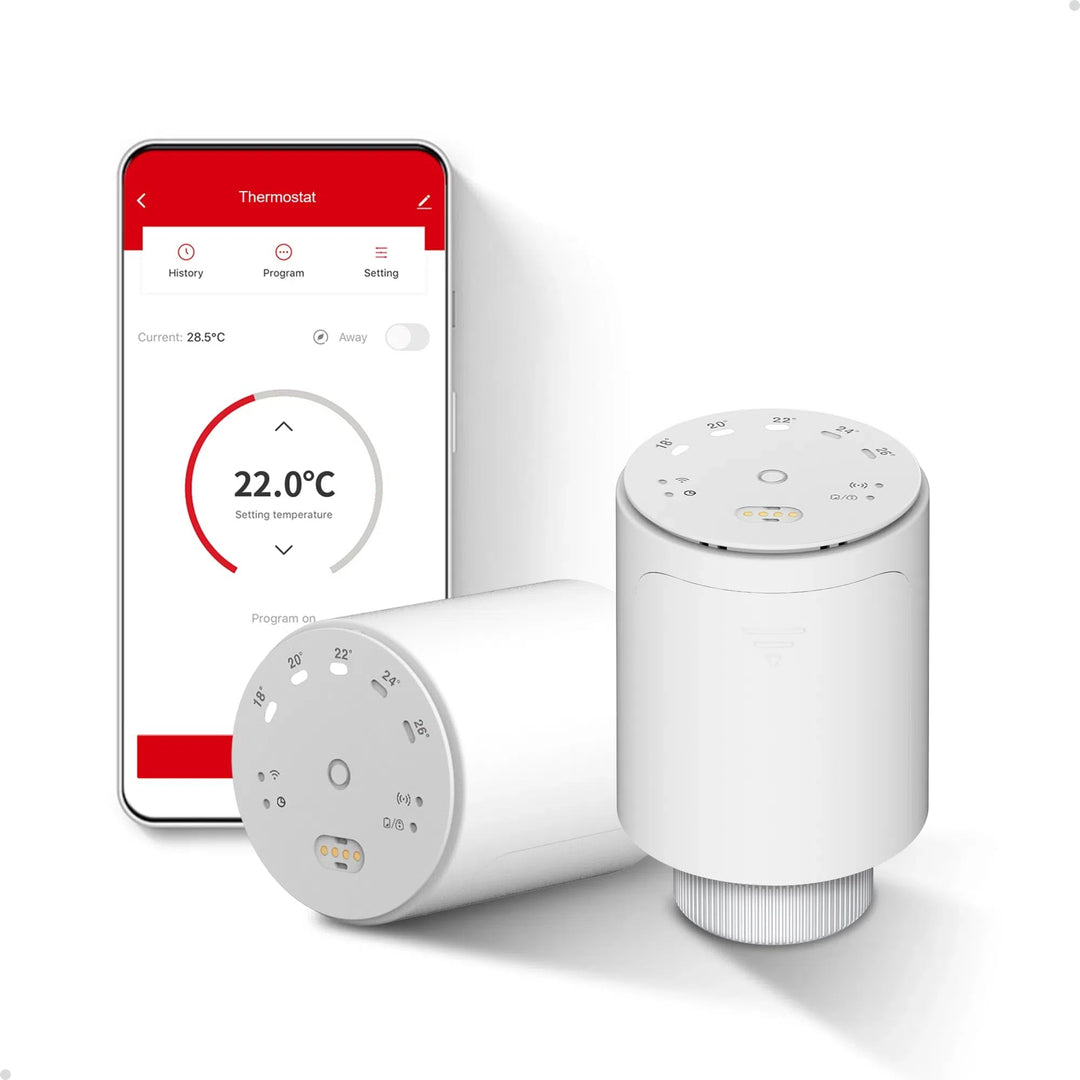 GEM Smart Heizkörperthermostat 2er-Pack, Zigbee TRV Erweiterung, Thermostatventil für Heizkörper, Tu