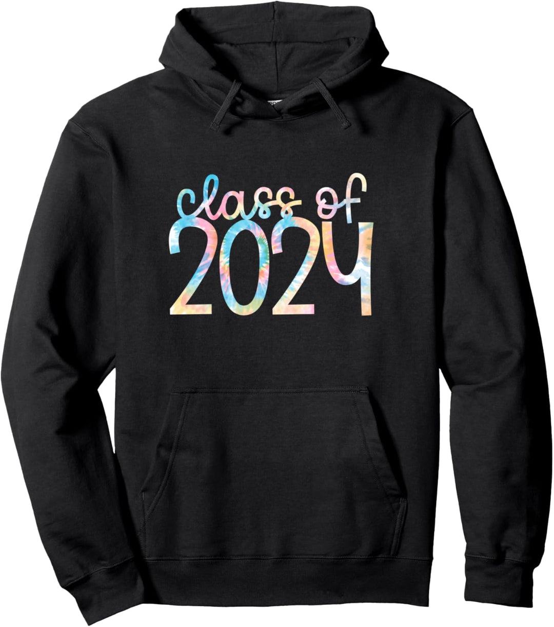 Zurück zur Schule | Wachsen Sie mit mir | Tie Dye Class of 2024 Pullover Hoodie