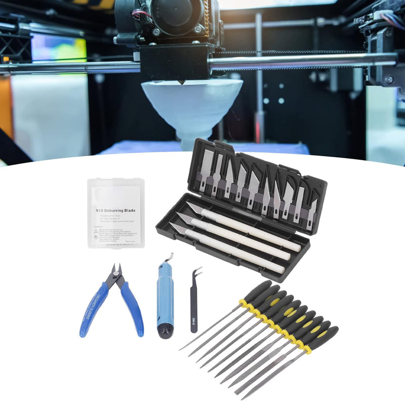 3D-Drucker-Werkzeugsatz Entgraten Trimmen Dateimodell Schnitzmesser Pinzette Zangen-Set für 3D-Druck