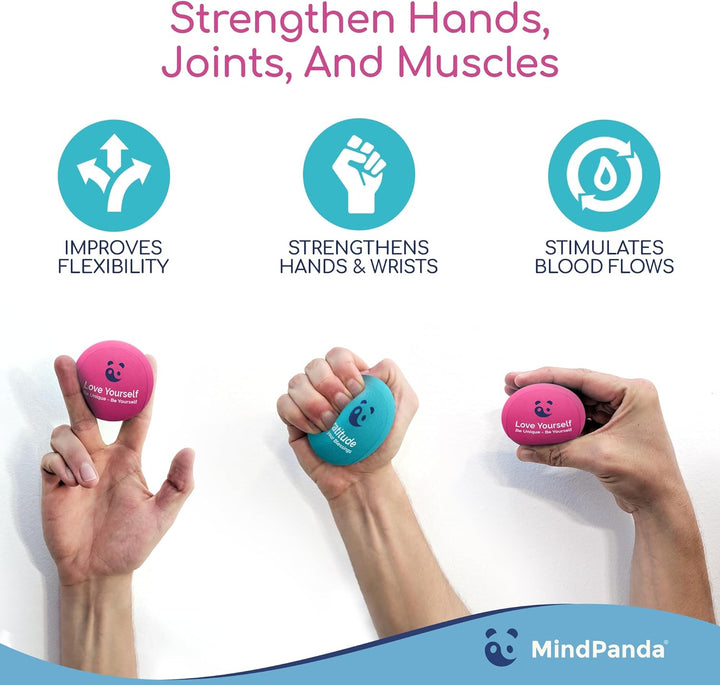 MindPanda Geist &amp; Körper Gel-Stressball für Erwachsene – Handtherapie Anti Stress Bälle Quetschbälle