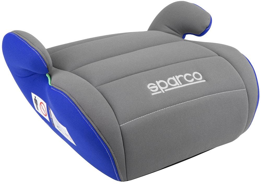 Sparco Booster Seat 125-150 I-SIZE R129 Autositzerhöhung für Kinder Grau und Blau, Grau und Blau