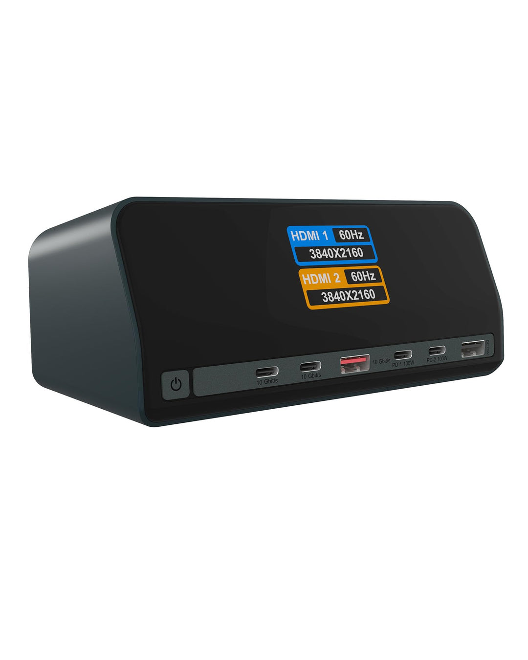 ICY BOX (11-in-1) USB-C Docking Station, Dual 4K HDMI, LCD Display, (USB 3.2 Gen 2), (2X HDMI 4K), (