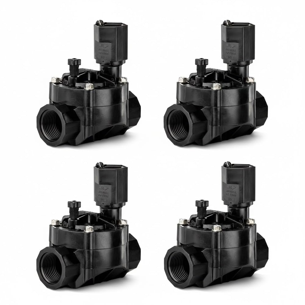 Suinga Packung mit 4 Elektroventilen Rigo Rain Bird 100 HV. 1 Zoll 9 V 32 mm für Stromversorgung mit