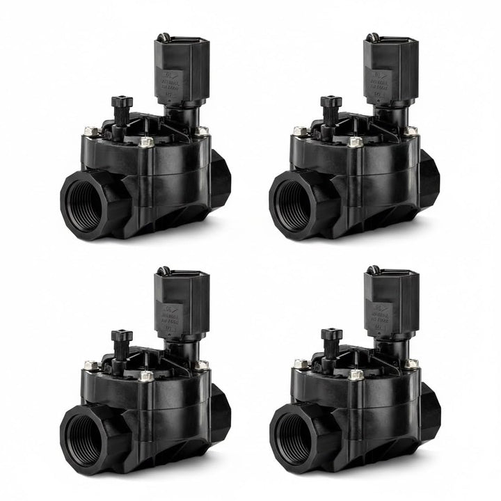 Suinga Packung mit 4 Elektroventilen Rigo Rain Bird 100 HV. 1 Zoll 9 V 32 mm für Stromversorgung mit
