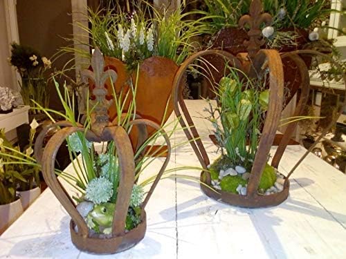 Bornhöft Edelrost Gartenkrone Garten Krone rostige Deko Dekoration Metallkrone rostige Dekokrone Gar