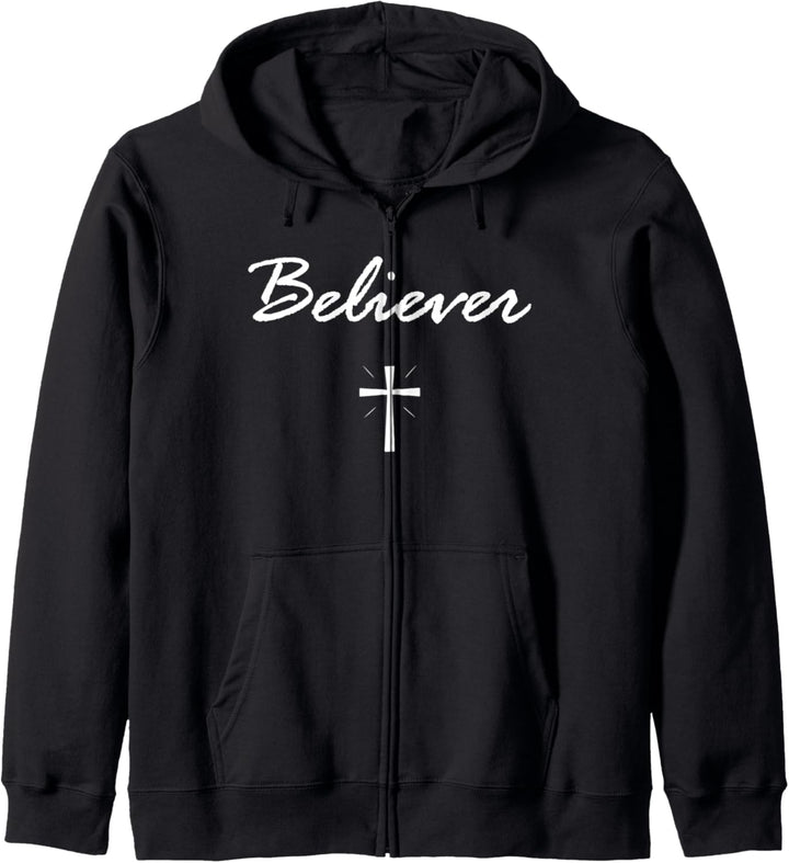 Believer Cross Design Bible Verse Christian Christ Love Kapuzenjacke