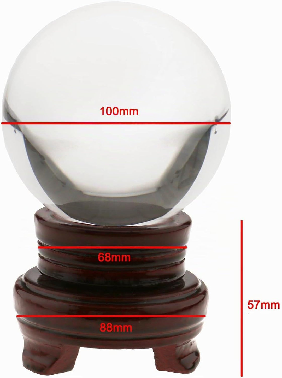 100mm Glaskugel Kristallkugel Wahrsagerkugel Seherkugel Fengshui Dekokugel Kugel