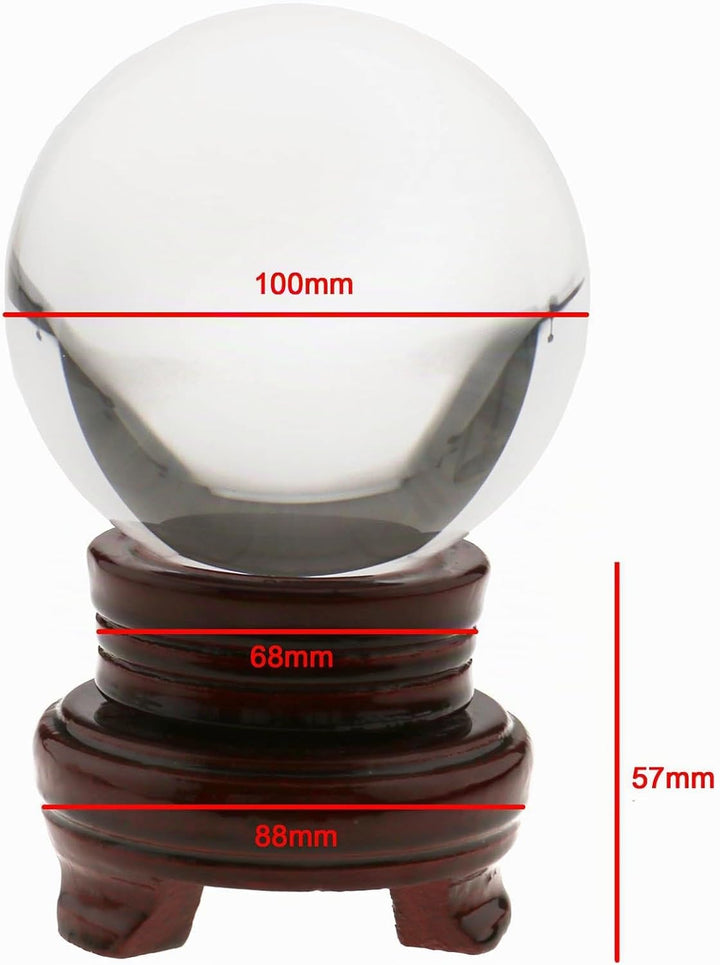 100mm Glaskugel Kristallkugel Wahrsagerkugel Seherkugel Fengshui Dekokugel Kugel