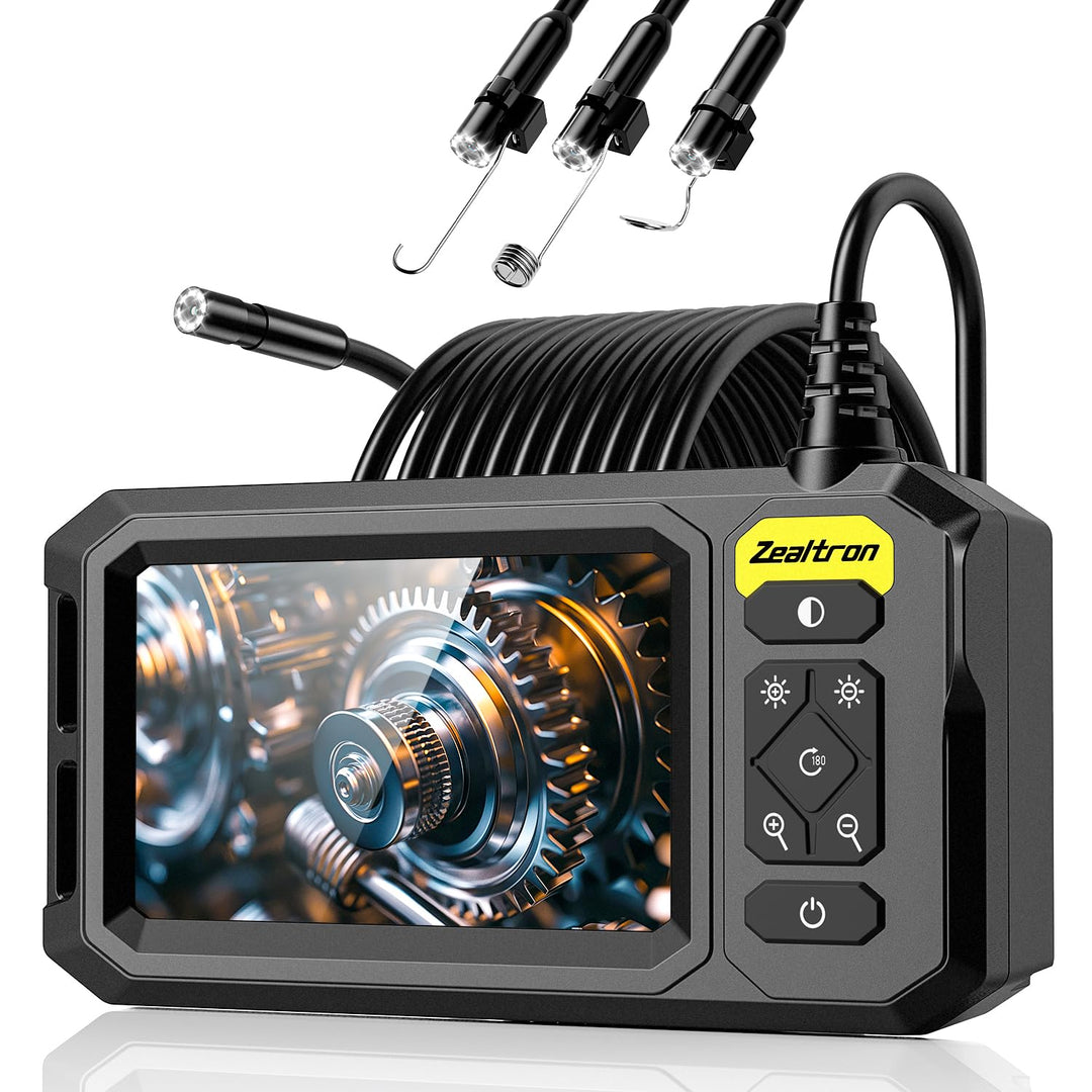 Endoskopkamera mit Licht, 8mm IP67 wasserdichte Inspektionskamera, 4,3 Zoll IPS Bildschirm, 1080P HD