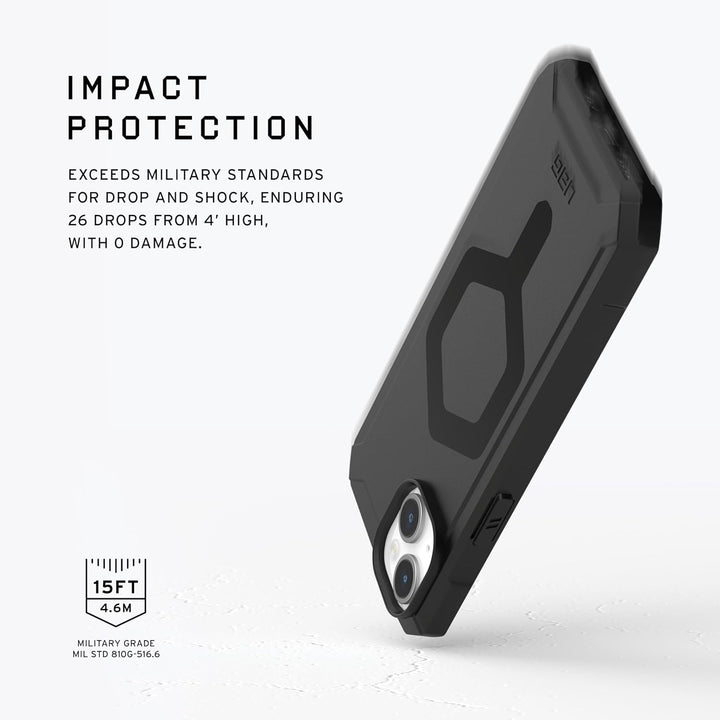 URBAN ARMOR GEAR Essential MS Case kompatibel mit Apple iPhone 15 Plus Hülle [50% recyceltes Materia