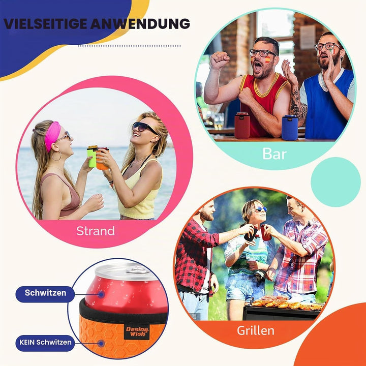 6 Stück 12oz Standard Neopren Dosenkühler Isolierte Bierdosenabdeckung Wiederverwendbare Dosenhülle