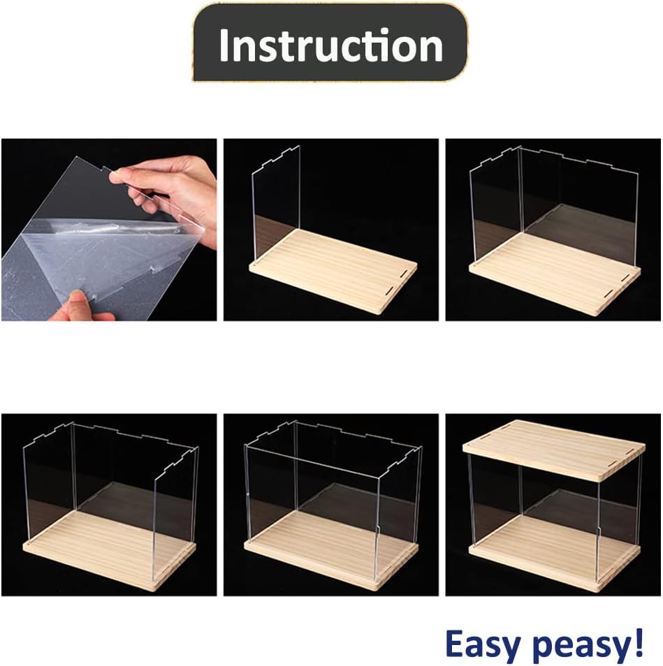 Joody Vitrine aus Acryl für Sammlung, Vitrine gegen Staub mit Tür, Box aus Acryl, für Figur, Amiibo,