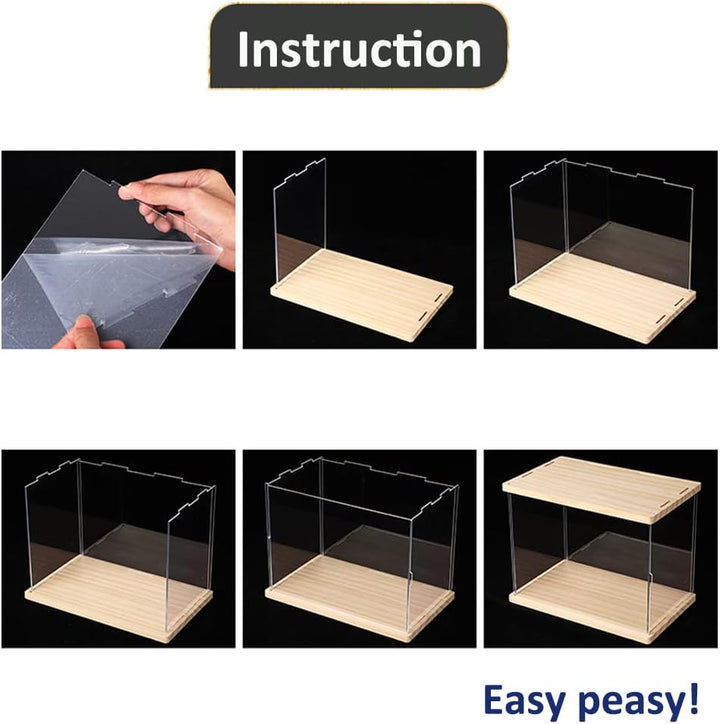 Joody Vitrine aus Acryl für Sammlung, Vitrine gegen Staub mit Tür, Box aus Acryl, für Figur, Amiibo,